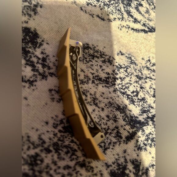 France gold handmade boho french barrette square print hair clip hair luxe box - Picture 3 of 7